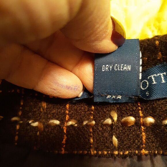 Karen Scott Petites Womens Cropped Open Blazer Brown Tweed Size 8 Petite EUC - Picture 9 of 9